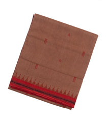 Dusty Pink Handloom Orissa Cotton Saree With Spear Motifs