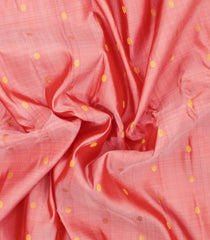Peach Handloom Gadwal Silk Saree With Buttas & Contrast Border-GA0479