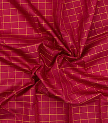 Crimson Handloom Kanchipuram Silk Saree With Zari Checks-KA15707