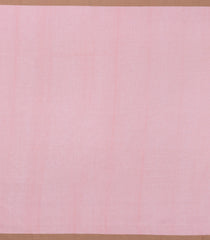 Peach Handloom Bengal Cotton Saree With Triangle Motifs-BG1631