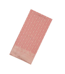 Peach Woven Art Dupion Saree With Floral Zari Motifs-BL5971