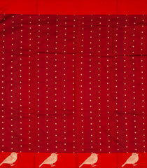 Dark Purple Handloom Banarasi Silk Saree With Bird Buttas -BE1488