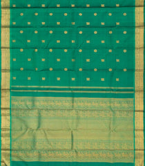 Sea Green Handloom Kanchipuram Silk Saree With Annam Buttas-KA12387