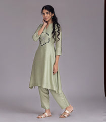 Pastel Green Embroidered Co-Ord Set-CO5006
