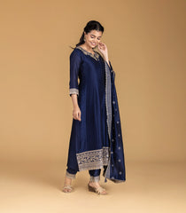 Navy blue Embroidered Festive Kurta Set-RC5617