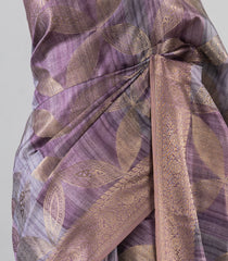 Multi Colour Woven Art Tussar Saree With Printed Floral Motifs-BL3971