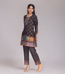 Black Printed Casual Co-ord set-CO5001