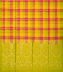 Multi Colour Handloom Soft Silk Saree With Checks & Buttas-SO3959