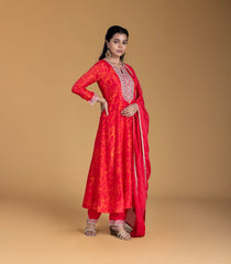 Bright Pink Embroidered Anarkali Set-RC5622