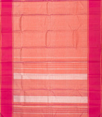 Orange Handloom Kanchipuram Silk Saree With Checks-KA12309