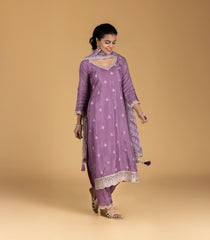 Lavender Embroidered Festive Kurta Set-RC5621