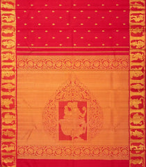 Crimson Handloom Krishnapuram Silk Saree With Buttas-KA12154