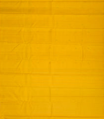 Yellow Handloom Kanchipuram Silk Saree With Striped Border-KA12400