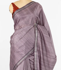 Lilac Woven Synthetic Dola Silk Saree With Printed Blouse-BL4448