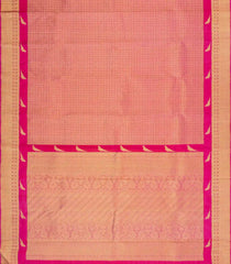 Hot Pink Handloom Kanchipuram Silk Saree With Rudraksham Motifs-KA15217