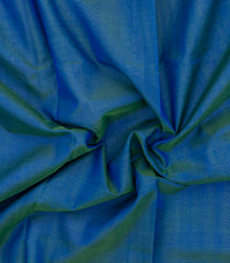 Blue Handloom Silk Cotton Saree With Zari Stripes & Contrast Border-SC4753