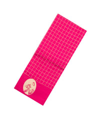 Hot Pink Handloom Banarasi Silk Saree With Zari Checks-BE1873