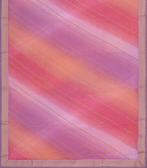 Multi Colour Woven Synthetic Brasso Saree With Diagonal Stripes-BL4916