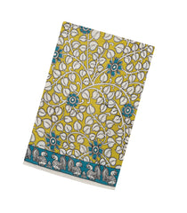 Cream Printed Kalamkari Cotton Saree-KAL1261