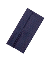 Navy Blue Woven Tussar Silk Saree With Stripes-TU3338