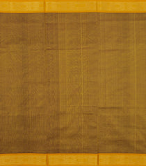 Mustard Handloom 9 Yards Silk Cotton Saree With Contrast Border-SC4449