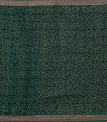 Rust Printed Chanderi Cotton Saree With Bird Motifs-CC1451