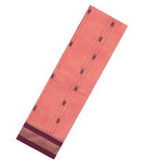 Peach Woven Rasipuram Cotton Saree With Floral Buttas-RA2565