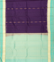 Dark Purple Handloom Soft Silk Saree With Stripes -SO4012