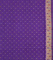 Purple Woven Art Dupion Saree With Buttas & Tie and Dye Border-BL5907