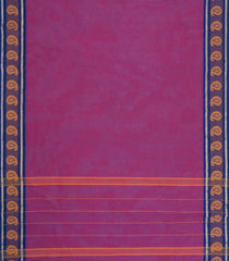 Magenta Woven Chettinad Cotton Saree With Contrast Border-CN1938