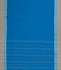 Light Blue Woven Bengal Cotton Saree With Contrast Border-BG1732