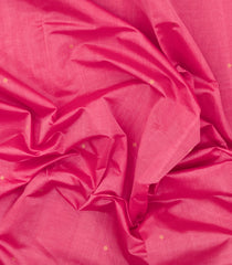 Dark Peach Handloom Silk Cotton Saree With Buttas & Contrast Border-SC4100