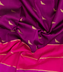 Magenta Handloom Kanchipuram Silk Saree With Zari Buttas-KA15283