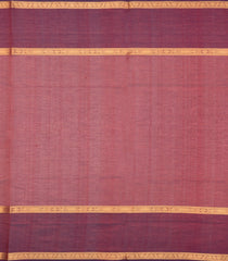 Maroon Handloom Silk Cotton Saree With Checks-SC4223