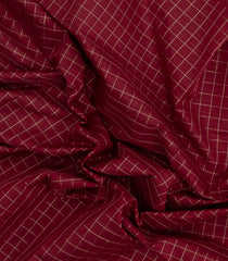 Crimson Handloom Silk Cotton Saree With Checks-SC4289