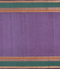 Dark Purple Handloom Silk Cotton Saree With Zari Buttas & Contrast Border-SC4824