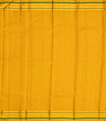Blue Handloom Korvai Kanchipuram Silk Saree With Mustard Border-KA13076
