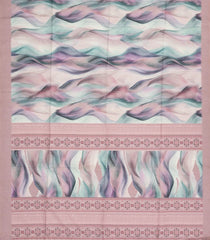 Dusty Pink Printed Synthetic Tussar Saree With Abstract Motifs-BL5372
