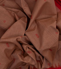 Dusty Pink Handloom Orissa Cotton Saree With Spear Motifs