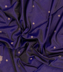 Purple Handloom Soft Silk Cotton Saree With Vairaoosi & Buttas-SC4440