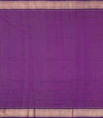 Purple Handloom Soft Silk Cotton Saree With Checks & Buttas-SC4569