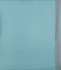 Cyan Woven Art Linen Saree With Floral Motifs-BL5647