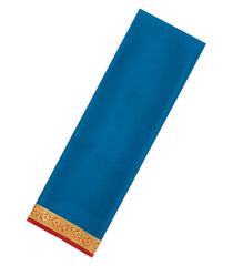 Sky Blue Woven Mysore Silk Saree With Contrast Zari Border-MS3634