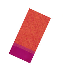 Red Handloom Soft Silk Saree With Floral Motifs-SO4612