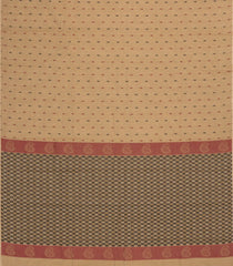 Beige Woven Rasipuram Cotton Saree With Mango Buttas-RA2576