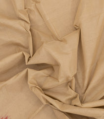 Taupe Handloom Rasipuram Cotton Saree With Temple Border-RA2666