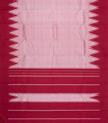 Pink Handloom Korvai Kanchipuram Silk Saree With Silk Temple Border-KA16698