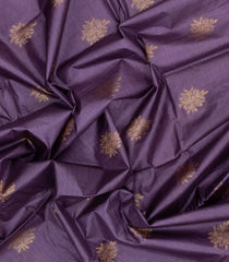 Lilac Woven Tussar Silk Saree With Floral Buttas-TU3590