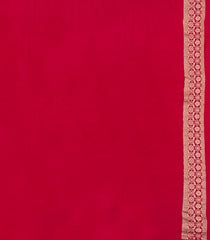 Red Woven Synthetic Viscose Saree With Floral Motifs-BL4732