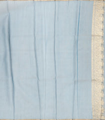 Grey Handloom Banarasi Tissue Saree With floral Motifs-BE1560
